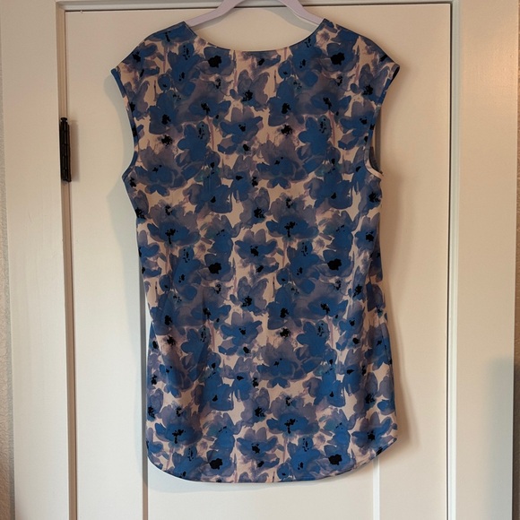 J. Crew Blue Floral Print Blouse - Picture 3 of 4